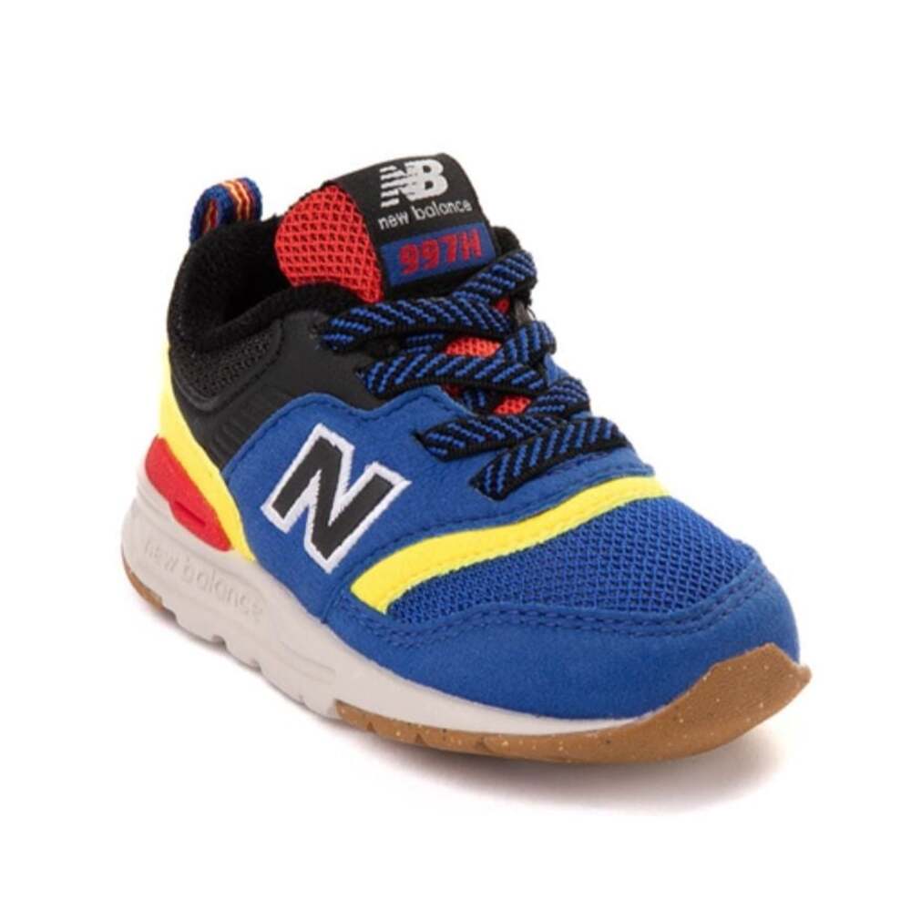 Toddler New Balance 997H Bungee Lace,NIB,3,Blue/Black/Yellow/Red